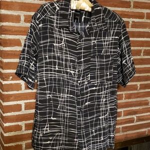 Mens Black and White Shirt